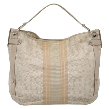 Salvatore Ferragamo Shoulder Bag Nylon Beige Silver Auth BA5336 - 0