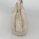 Salvatore Ferragamo Shoulder Bag Nylon Beige Silver Auth BA5336-4