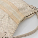 Salvatore Ferragamo Shoulder Bag Nylon Beige Silver Auth BA5336-6