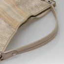 Salvatore Ferragamo Shoulder Bag Nylon Beige Silver Auth BA5336-7