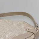 Salvatore Ferragamo Shoulder Bag Nylon Beige Silver Auth BA5336-8