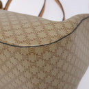 CELINE Macadam Canvas Shoulder Bag PVC Beige Gold Auth BA5337-15