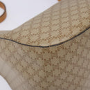 CELINE Macadam Canvas Shoulder Bag PVC Beige Gold Auth BA5337-16