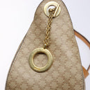 CELINE Macadam Canvas Shoulder Bag PVC Beige Gold Auth BA5337-18