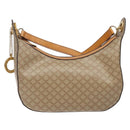 CELINE Macadam Canvas Shoulder Bag PVC Beige Gold Auth BA5337-13