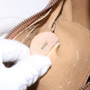 CELINE Macadam Canvas Shoulder Bag PVC Beige Gold Auth BA5337-12