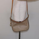 CELINE Macadam Canvas Shoulder Bag PVC Beige Gold Auth BA5337-23