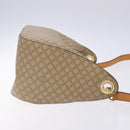 CELINE Macadam Canvas Shoulder Bag PVC Beige Gold Auth BA5337-3