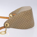 CELINE Macadam Canvas Shoulder Bag PVC Beige Gold Auth BA5337-4