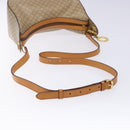 CELINE Macadam Canvas Shoulder Bag PVC Beige Gold Auth BA5337-7