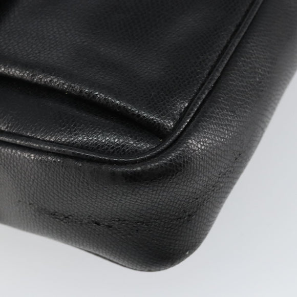 Salvatore Ferragamo Shoulder Bag Leather Black Auth BA5341