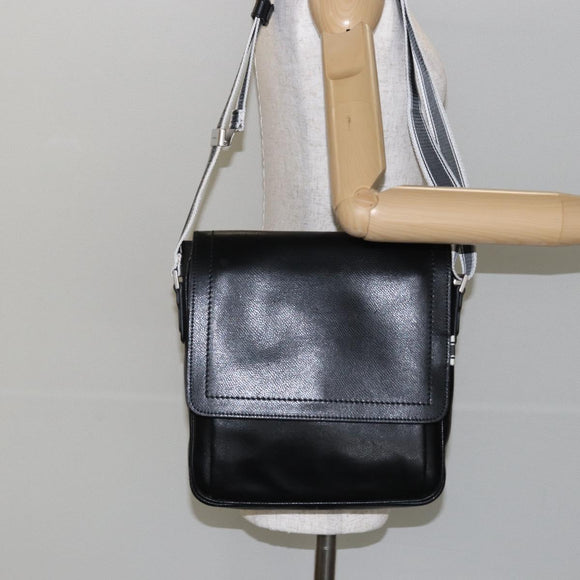 Salvatore Ferragamo Shoulder Bag Leather Black Auth BA5341