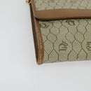 Christian Dior Honeycomb Canvas Chain Shoulder Bag PVC Beige Gold Auth BA5344-14