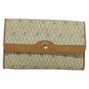 Christian Dior Honeycomb Canvas Chain Shoulder Bag PVC Beige Gold Auth BA5344-13