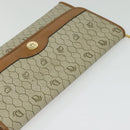 Christian Dior Honeycomb Canvas Chain Shoulder Bag PVC Beige Gold Auth BA5344-6