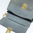 Chloe Chain Drew Shoulder Bag Leather Khaki Gold Auth BA5346-18