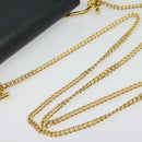 Chloe Chain Drew Shoulder Bag Leather Khaki Gold Auth BA5346-7