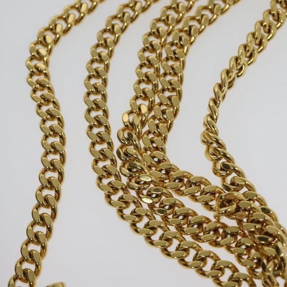 Chloe Chain Drew Shoulder Bag Leather Khaki Gold Auth BA5346