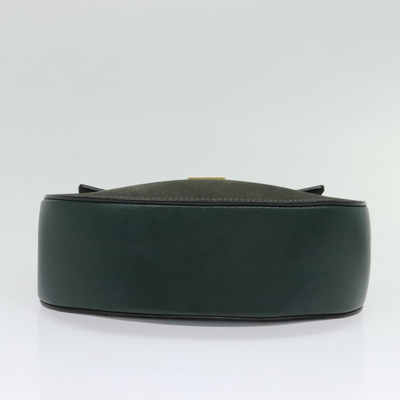 Chloe Chain Drew Shoulder Bag Leather Khaki Gold Auth BA5346