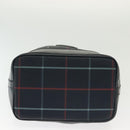Burberrys Nova Check Shoulder Bag PVC Navy Gold Auth BA5347-5