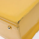 Gianni Versace Hand Bag Leather Yellow Gold Auth BA5349-12
