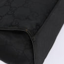 GUCCI GG Canvas Bamboo Hand Bag Nylon Black Silver 002 1016 Auth BA5353-14