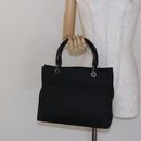 GUCCI GG Canvas Bamboo Hand Bag Nylon Black Silver 002 1016 Auth BA5353-23