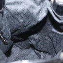 GUCCI Bamboo Hand Bag Nylon 2way Black Silver Auth BA5354-24