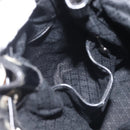 GUCCI Bamboo Hand Bag Nylon 2way Black Silver Auth BA5354-26