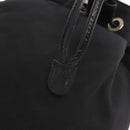 GUCCI Bamboo Hand Bag Nylon 2way Black Silver Auth BA5354-7