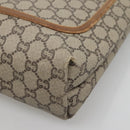 GUCCI GG Plus Supreme Web Sherry Line Tote Bag PVC Beige Gold Auth BA5355-8