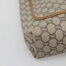 GUCCI GG Plus Supreme Web Sherry Line Tote Bag PVC Beige Gold Auth BA5355-15