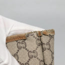 GUCCI GG Plus Supreme Web Sherry Line Tote Bag PVC Beige Gold Auth BA5355-10