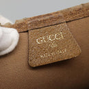 GUCCI GG Plus Supreme Web Sherry Line Tote Bag PVC Beige Gold Auth BA5355-11