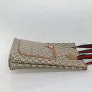 GUCCI GG Plus Supreme Web Sherry Line Tote Bag PVC Beige Gold Auth BA5355-4