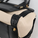 Chloe Little Alice Hand Bag Leather 2way White Gold Auth BA5358V-13