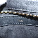 Chloe Little Alice Hand Bag Leather 2way White Gold Auth BA5358V-18