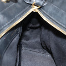 Chloe Little Alice Hand Bag Leather 2way White Gold Auth BA5358V-21