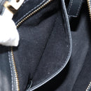 Chloe Little Alice Hand Bag Leather 2way White Gold Auth BA5358V-22