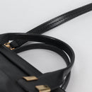 Chloe Little Alice Hand Bag Leather 2way White Gold Auth BA5358V-8