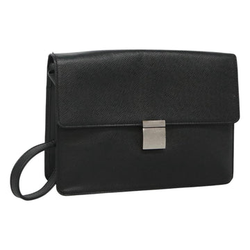 LOUIS VUITTON Taiga Selenga Clutch Bag Ardoise M30782 LV Auth BA536