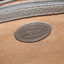 FENDI Celeria Shoulder Bag Leather Silver Auth BA5363-17