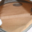 FENDI Celeria Shoulder Bag Leather Silver Auth BA5363-11