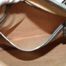 FENDI Celeria Shoulder Bag Leather Silver Auth BA5363-20