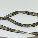 FENDI Celeria Shoulder Bag Leather Silver Auth BA5363-8