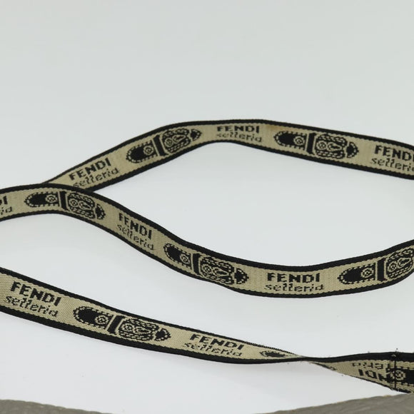 FENDI Celeria Shoulder Bag Leather Silver Auth BA5363