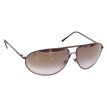 GUCCI Sunglasses Metal Brown Auth BA5375