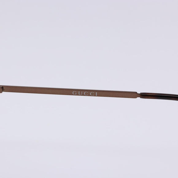 GUCCI Sunglasses Metal Brown Auth BA5375