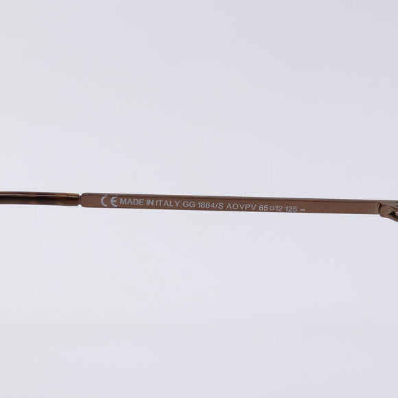 GUCCI Sunglasses Metal Brown Auth BA5375