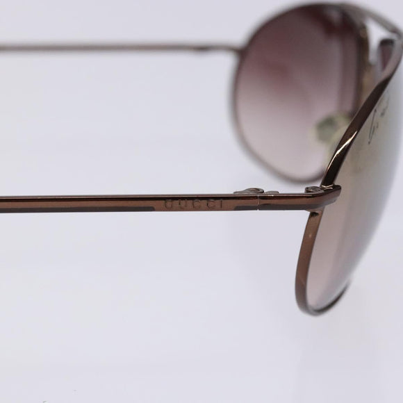 GUCCI Sunglasses Metal Brown Auth BA5375